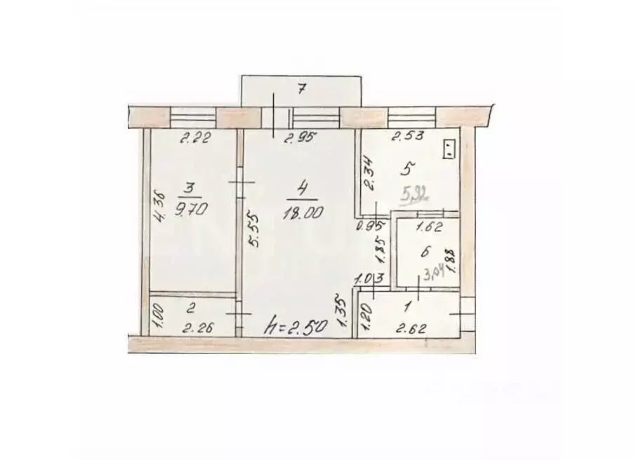 2-к кв. Чувашия, Чебоксары просп. Ленина, 52 (43.5 м) - Фото 2