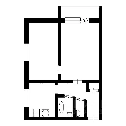2-к кв. Татарстан, Казань ул. Братьев Касимовых, 76 (39.0 м) - Фото 1