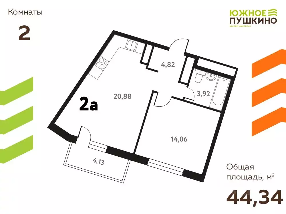 2-к кв. Московская область, Пушкино Мамонтовка мкр, Школьная ул., ... - Фото 1