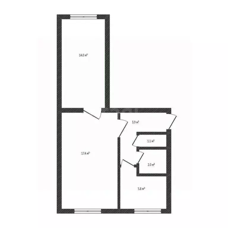 2-к кв. Белгородская область, Валуйки ул. Соколова, 14 (44.2 м) - Фото 2