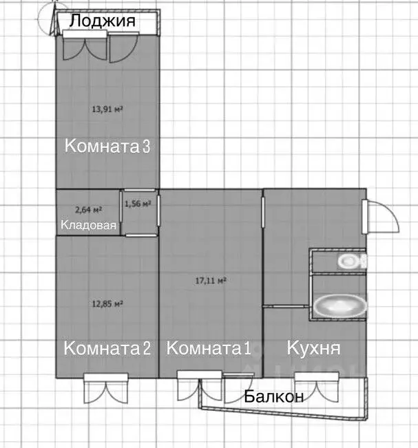 3-к кв. Калининградская область, Калининград ул. 9 Апреля, 86 (66.7 м) - Фото 1