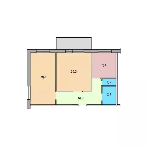2-комнатная квартира: Новокузнецк, улица Анатолия Косилова, 13 (62 м) - Фото 1