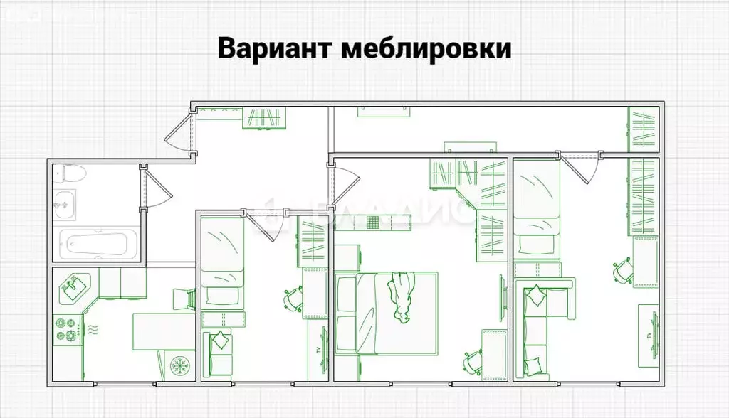 3-комнатная квартира: Санкт-Петербург, Гранитная улица, 44 (56.4 м) - Фото 1