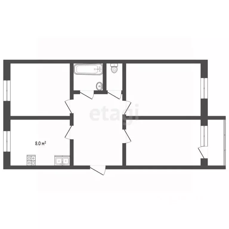 3-к кв. Владимирская область, Муром ул. Мечтателей, 6 (60.0 м) - Фото 2