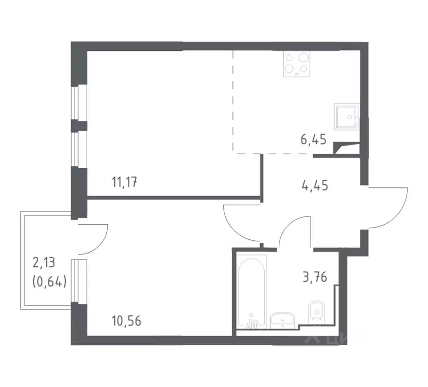 1-к кв. Москва ул. Любучанская, 1 (37.9 м) - Фото 1