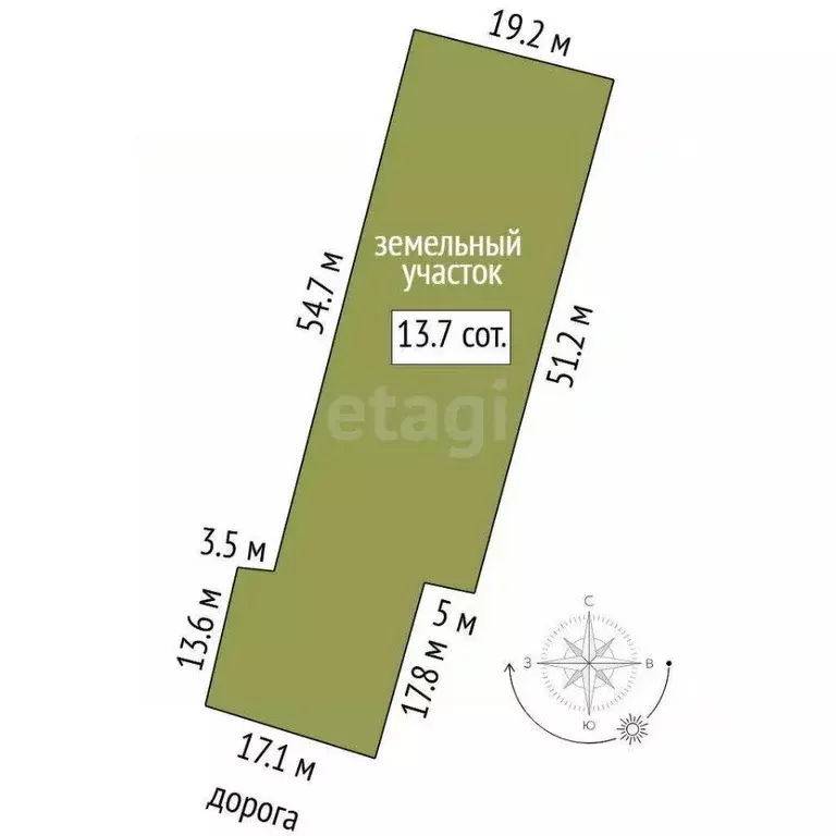 Участок в Тюменская область, Тюменский район, с. Онохино  (13.7 сот.) - Фото 1