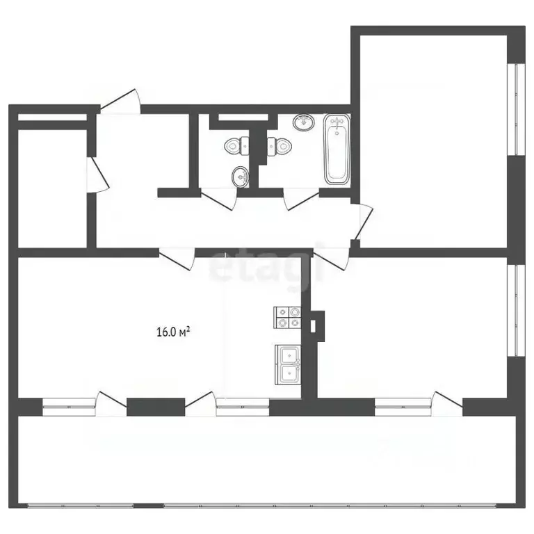 2-к кв. Краснодарский край, Анапа ш. Симферопольское, 58к3 (58.0 м) - Фото 2