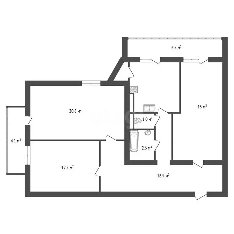 3-комнатная квартира: Санкт-Петербург, Рыбацкий проспект, 7 (78.8 м) - Фото 2