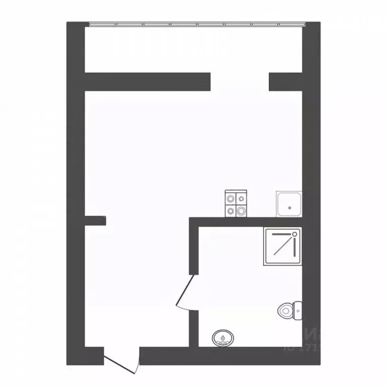 Студия Тюменская область, Тюмень Шаимский проезд, 14А (20.4 м) - Фото 2