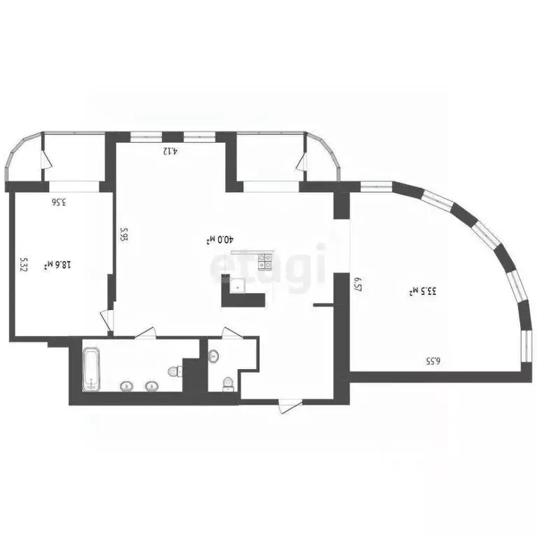 3-к кв. Ханты-Мансийский АО, Сургут Университетская ул., 7 (121.1 м) - Фото 1