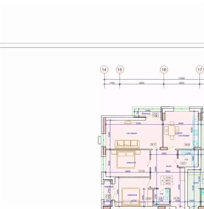 3-к кв. Северная Осетия, Владикавказ ул. Зураба Магкаева, 4В (91.0 м) - Фото 2
