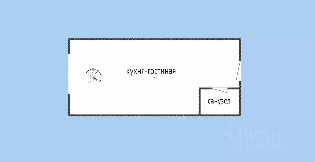Студия Приморский край, Владивосток ул. Чапаева, 16 (23.2 м) - Фото 1