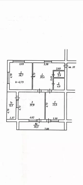 3-к. квартира, 90 м, 7/15 эт. - Фото 0