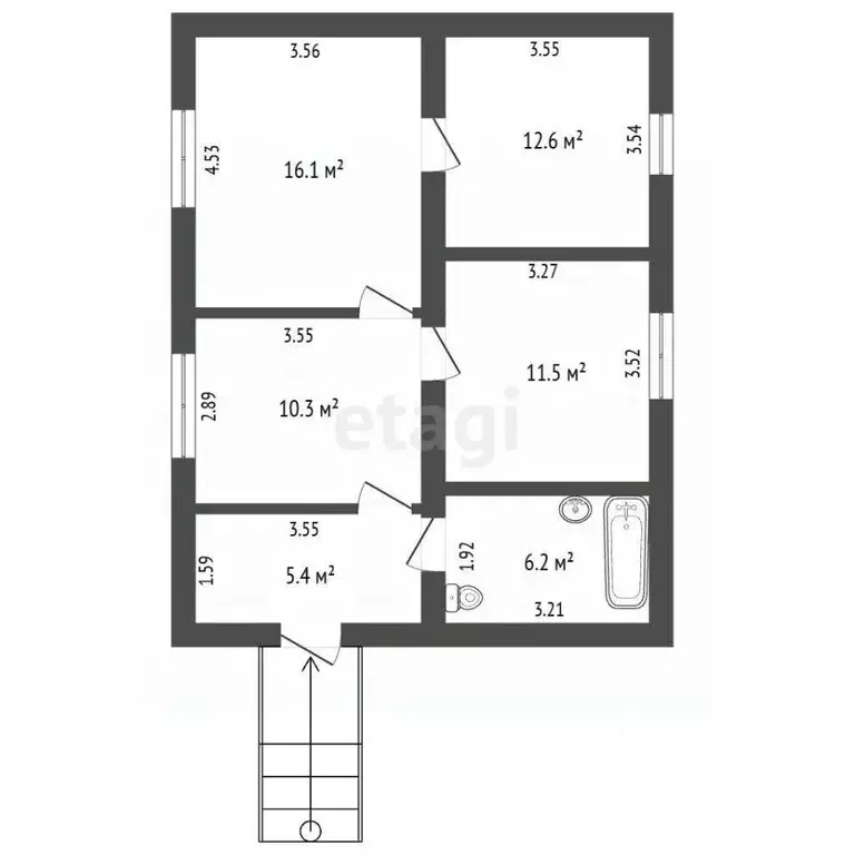 Дом в Кемеровская область, Новокузнецк Мартеновская ул., 56 (62 м) - Фото 1