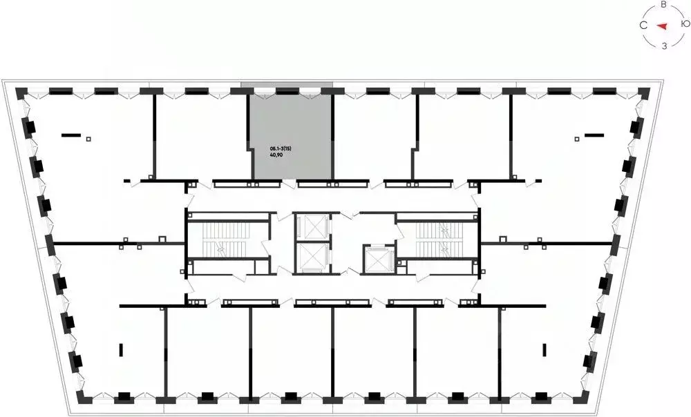 Студия Татарстан, Казань Яналиф жилой комплекс (40.9 м) - Фото 2