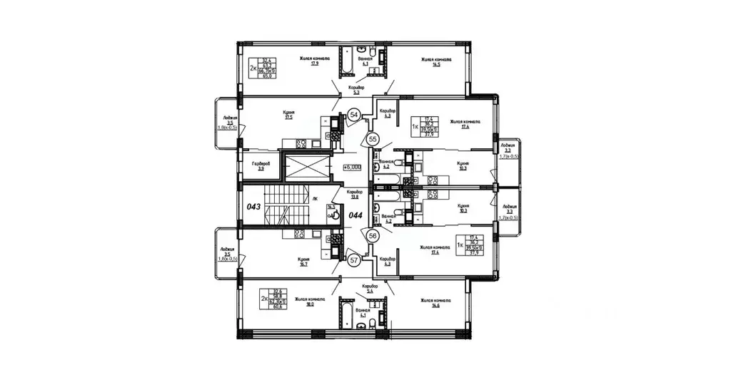 2-к кв. Калининградская область, Калининград Теодор Кроне жилой ... - Фото 2
