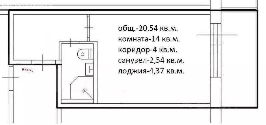 Квартира-студия: Кудрово, Английская улица, 2 (20.5 м) - Фото 1