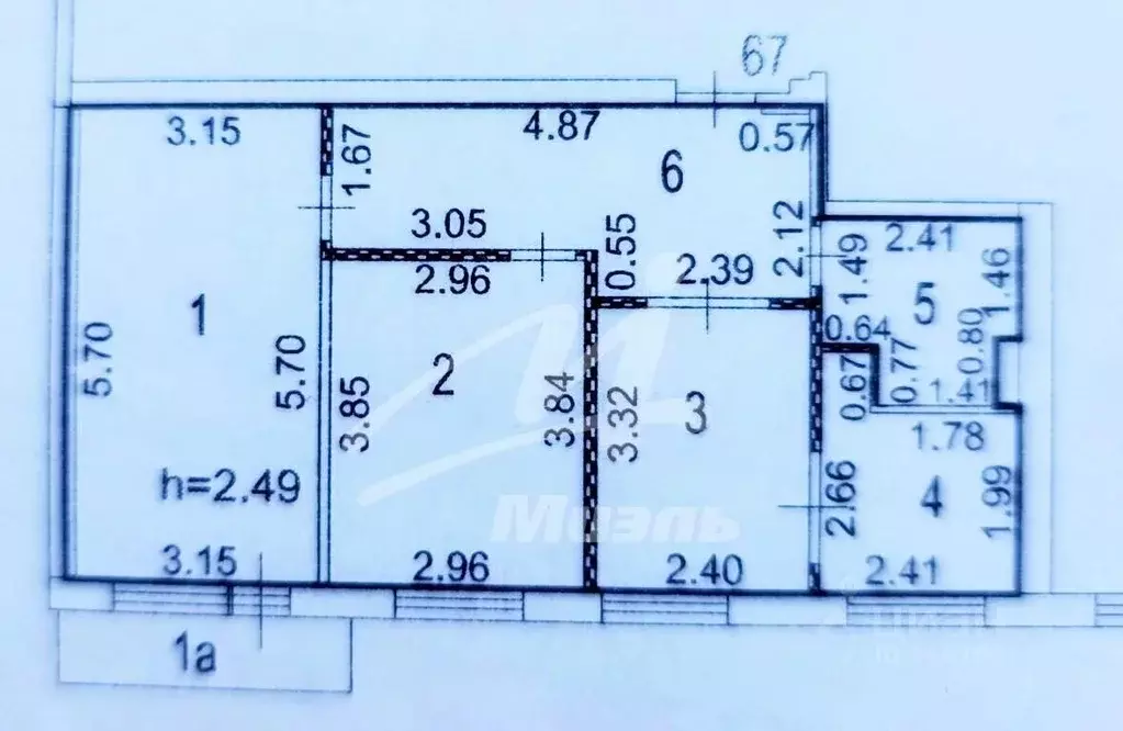 3-к кв. Москва ул. Народного Ополчения, 44к1 (57.6 м) - Фото 2