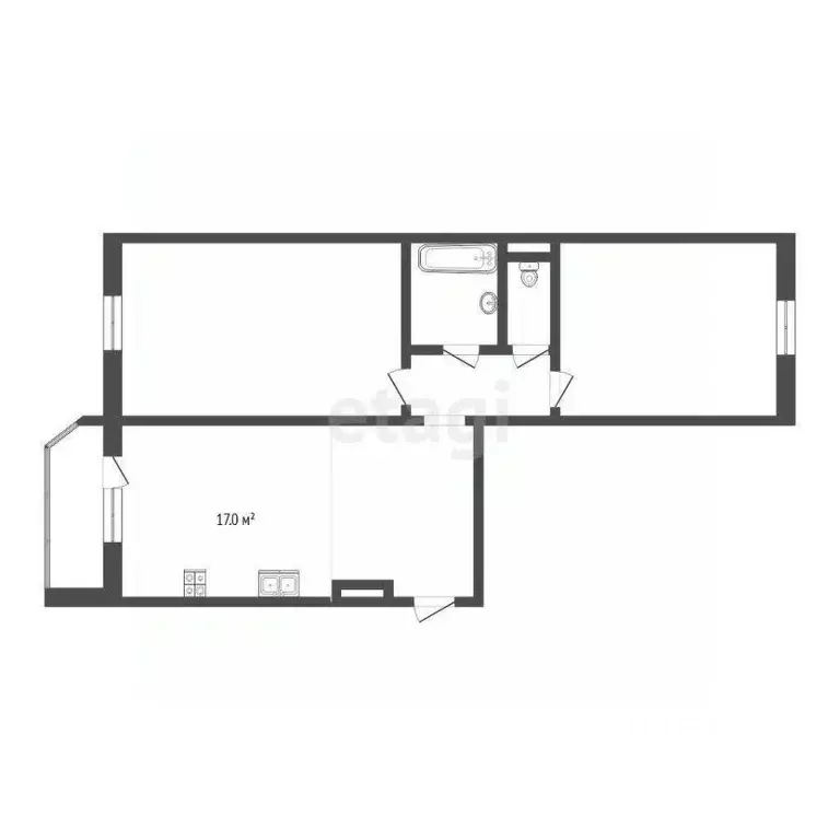 2-к кв. Тюменская область, Тюменский муниципальный округ, д. Дударева ... - Фото 2