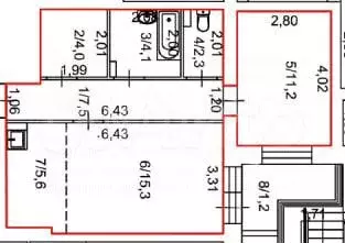 2-к. квартира, 50 м, 1/6 эт. - Фото 0