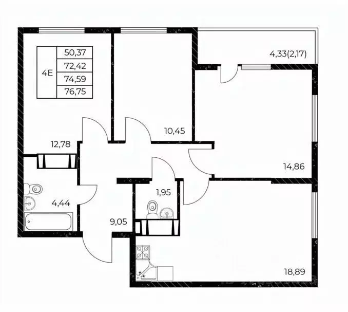 3-к кв. Ростовская область, Ростов-на-Дону Звезда Столицы 2 жилой ... - Фото 1