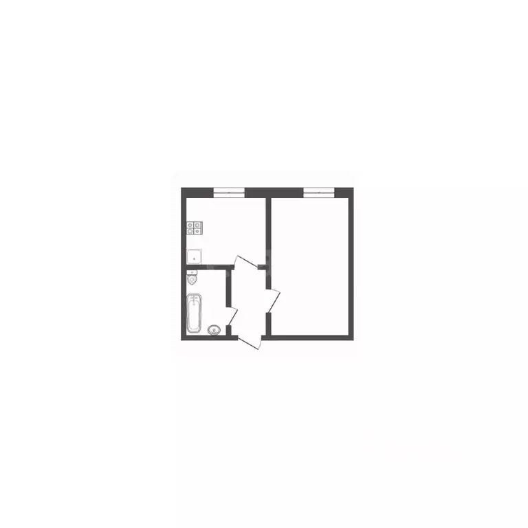 1-к кв. Белгородская область, Белгород Донецкая ул., 83Д (34.5 м) - Фото 1