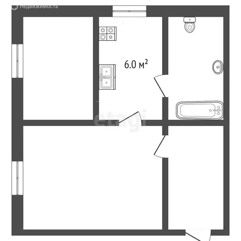 2-комнатная квартира: Муром, Совхозная улица, 3 (37.6 м) - Фото 0