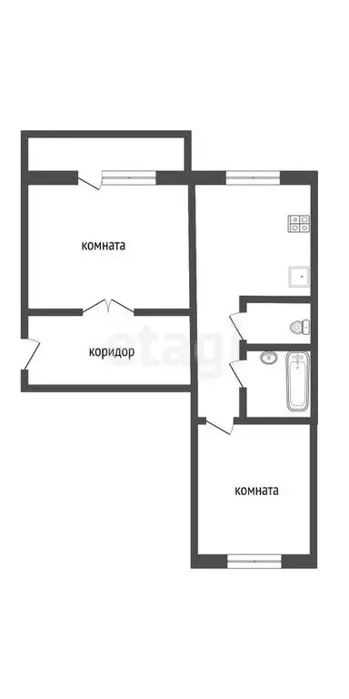 2-комнатная квартира: Черногорск, проспект Космонавтов, 41 (52.7 м) - Фото 0