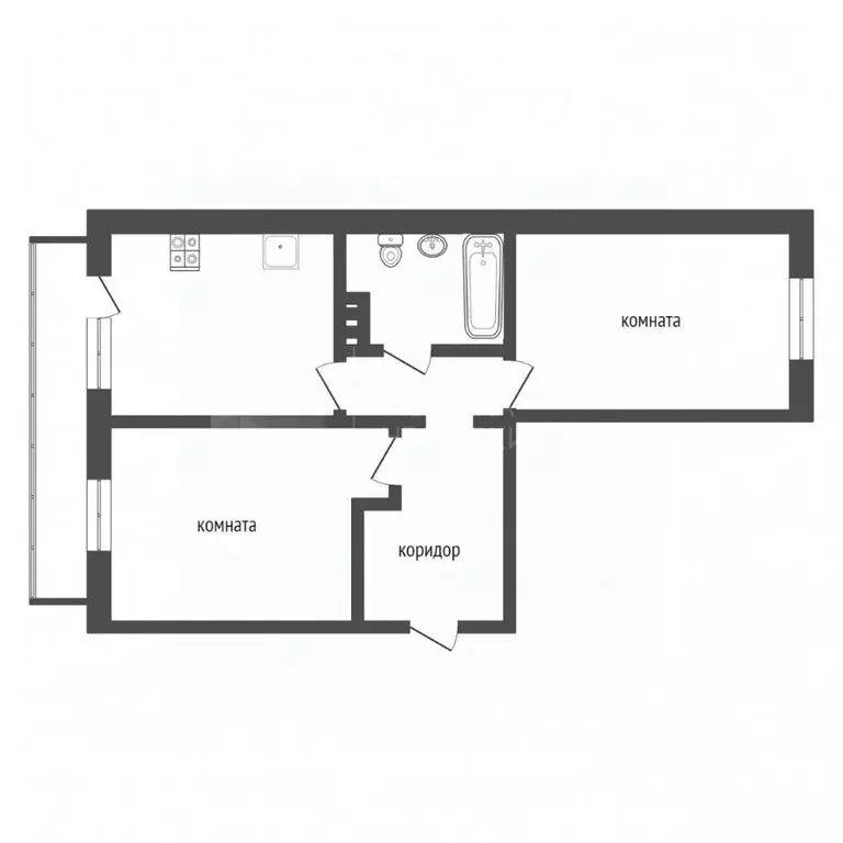 2-к кв. Тюменская область, Тюмень ул. Новоселов, 111 (46.0 м) - Фото 1