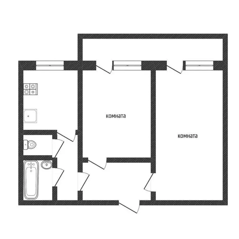 2-комнатная квартира: Кириши, улица Энергетиков, 23 (47.2 м) - Фото 1