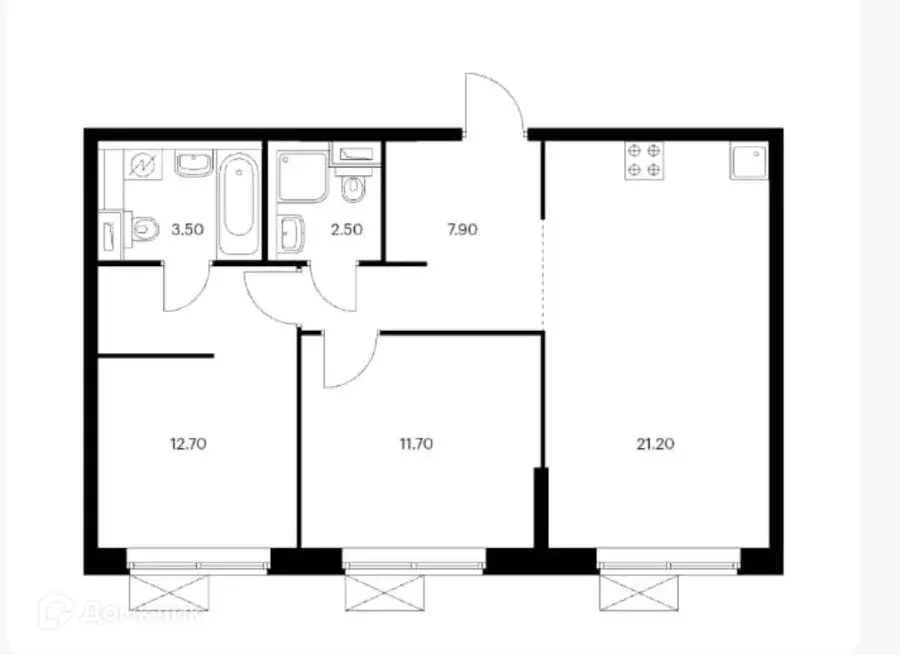 Продаётся 2-к квартира, 60 м - Фото 0