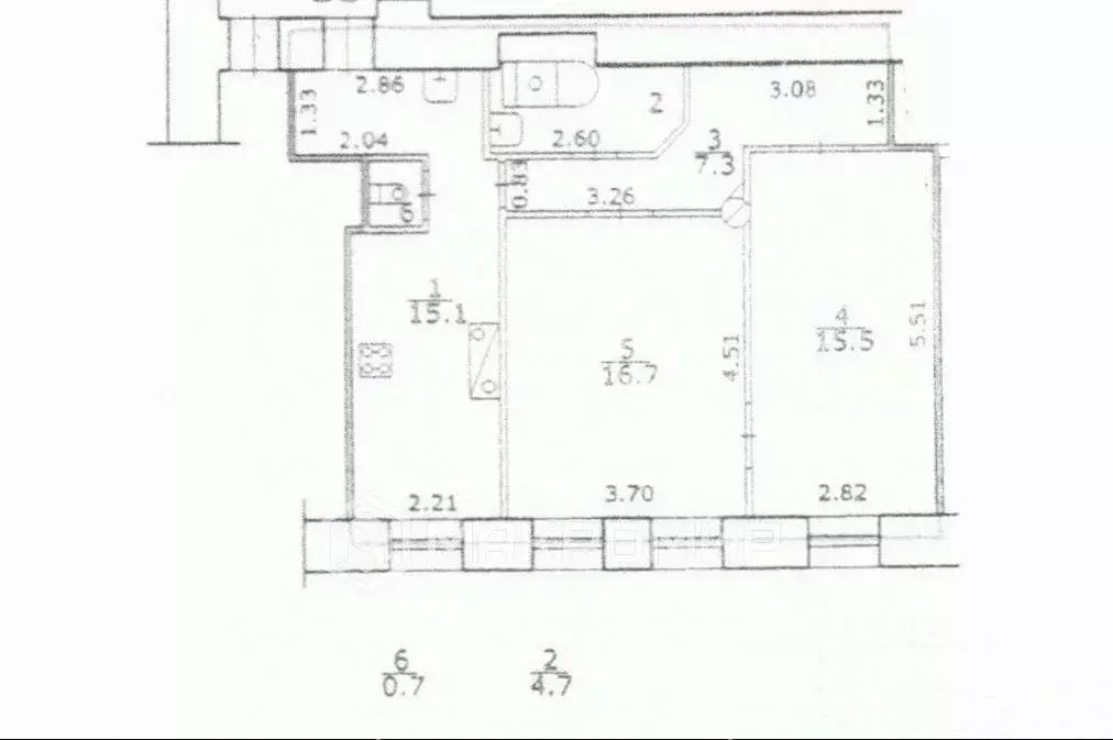 2-к кв. Санкт-Петербург Большая Пушкарская ул., 60 (60.0 м) - Фото 1