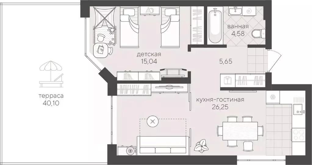 1-к кв. Новосибирская область, Новосибирск Кедровая ул., 73 (91.62 м) - Фото 0