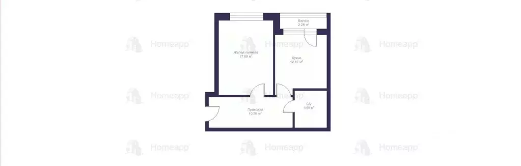 1-к кв. Москва бул. Небесный, 1к1 (47.0 м) - Фото 2