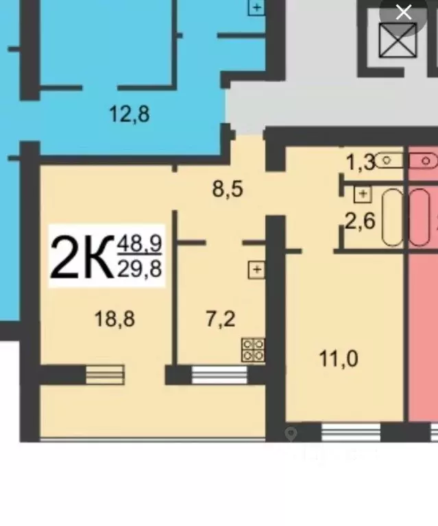 2-к кв. Нижегородская область, Нижний Новгород Мончегорский мкр, ул. ... - Фото 1