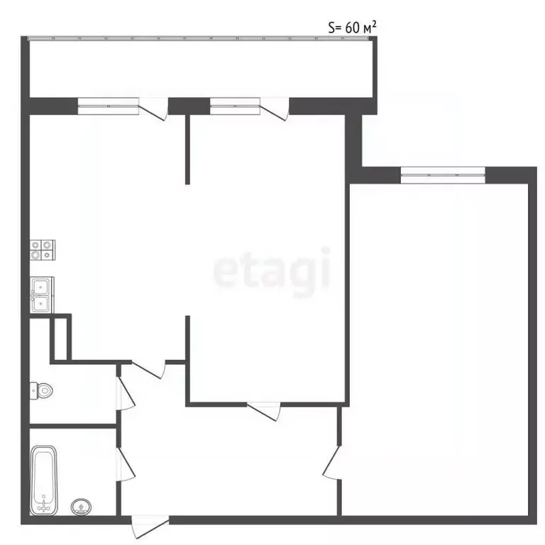 2-к кв. Санкт-Петербург Богатырский просп., 49к2 (60.0 м) - Фото 2
