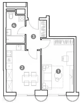 Продаётся 1-к квартира, 41 м - Фото 0