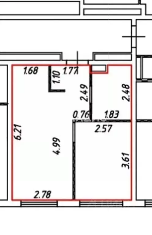 1-к кв. Московская область, Одинцово ул. Березовая, 6к2 (32.5 м) - Фото 1