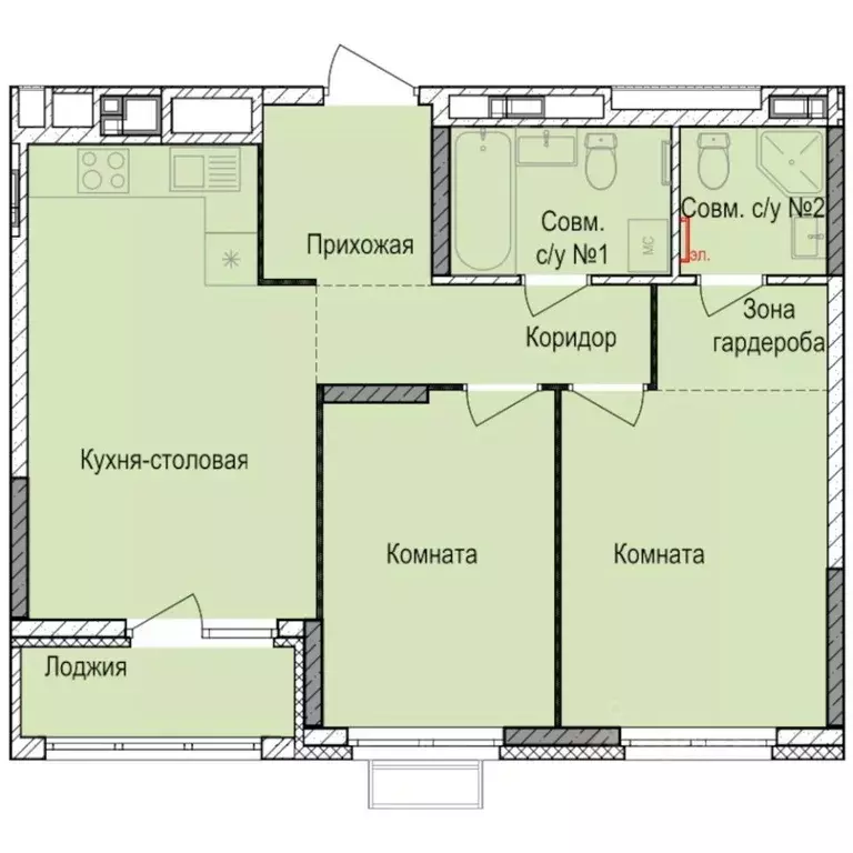 2-к кв. Удмуртия, Ижевск Автопроизводство жилрайон, Норвежский Лес ... - Фото 0