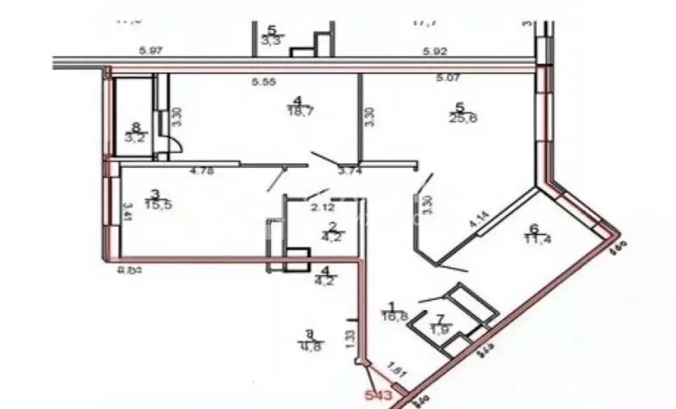 3-к кв. Московская область, Балашиха ул. Строителей, 1 (94.1 м) - Фото 2