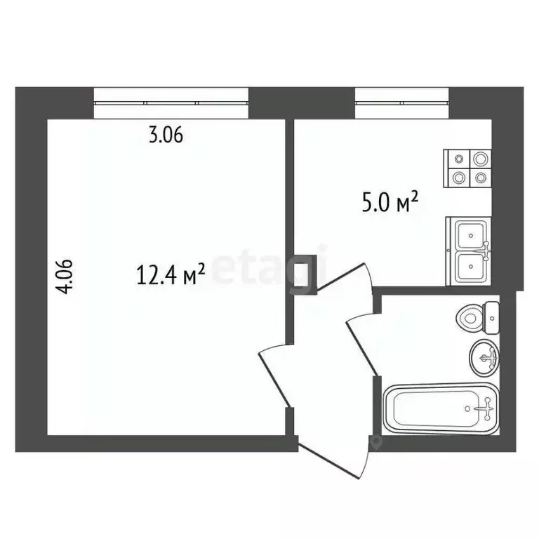 1-к кв. Ярославская область, Ярославль ул. Серго Орджоникидзе, 29к2 ... - Фото 2