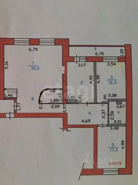 4-к кв. Пензенская область, Пенза ул. Пушкина, 43 (120.0 м) - Фото 1