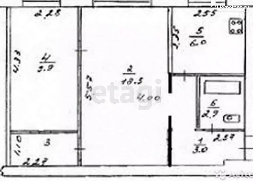 2-к кв. Татарстан, Казань ул. Короленко, 93 (43.6 м) - Фото 2