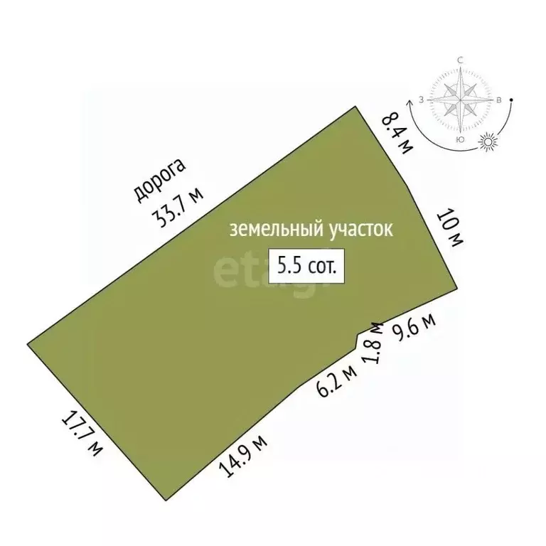 Участок в Томская область, Томск Ромашка СНТ, ул. 4-я (5.4 сот.) - Фото 2