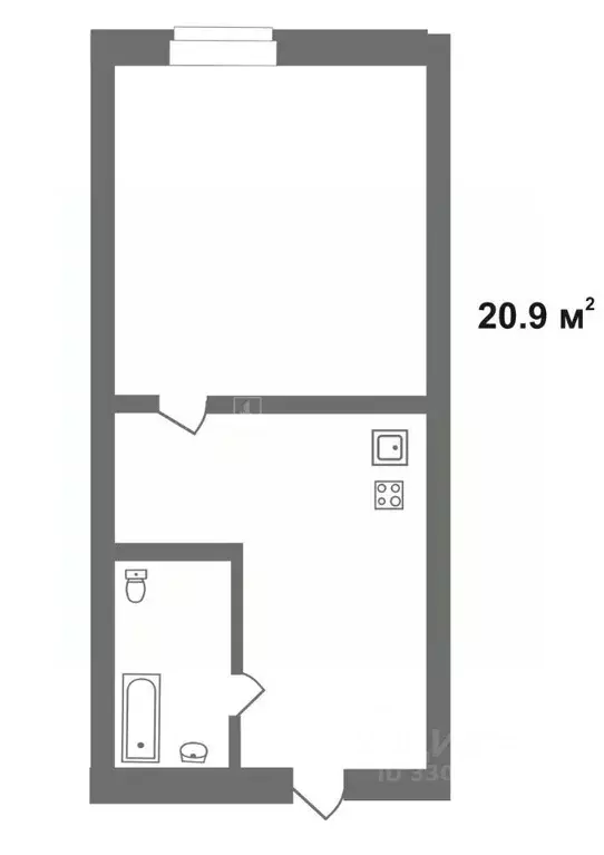 1-к кв. Владимирская область, Гороховец ул. Кирова, 10 (20.9 м) - Фото 1