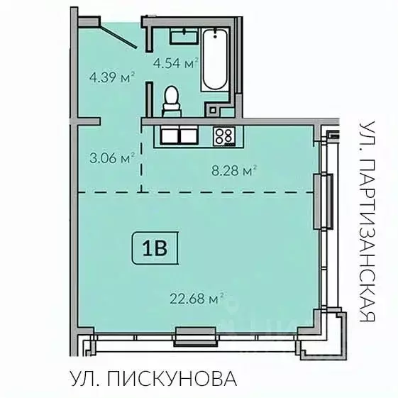 1-к кв. Иркутская область, Иркутск Байкальская ул., 91 (41.7 м) - Фото 0