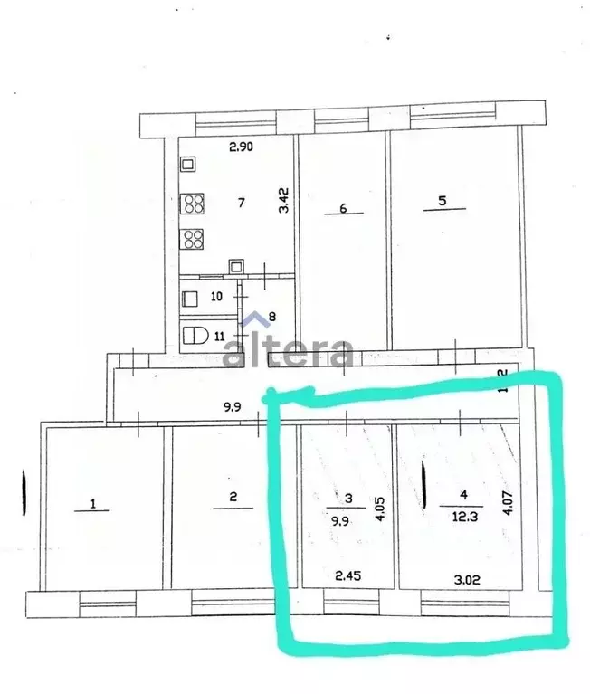 Комната Татарстан, Казань Коллективная ул., 29 (22.2 м) - Фото 2