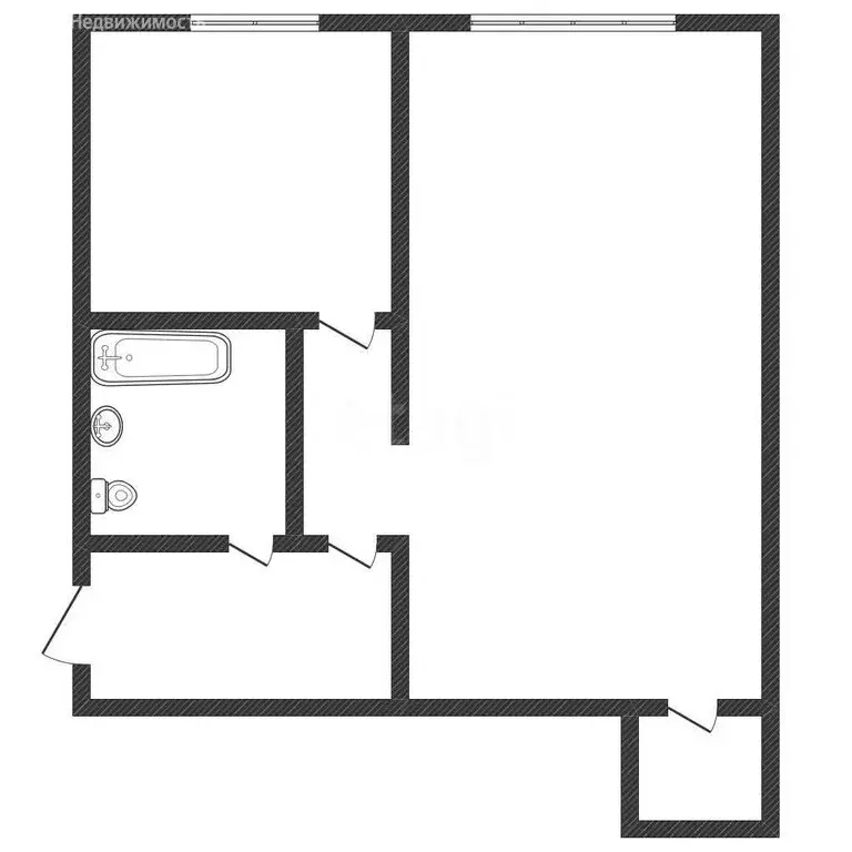 1-комнатная квартира: Тверь, улица Мусоргского, 6к2 (31.8 м) - Фото 1