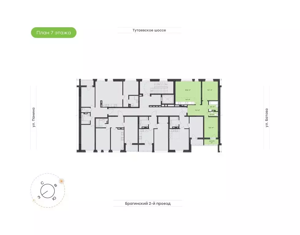 3-комнатная квартира: Ярославль, Тутаевское шоссе, 93Б (72.2 м) - Фото 2