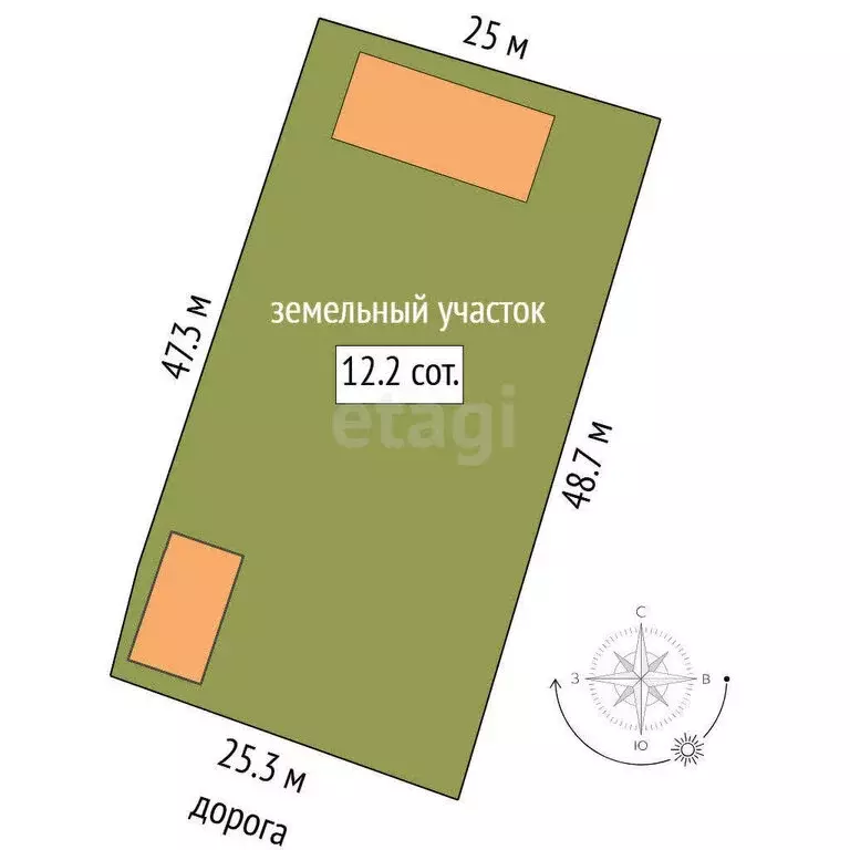 Участок в микрорайон Комарово (4 м) - Фото 0